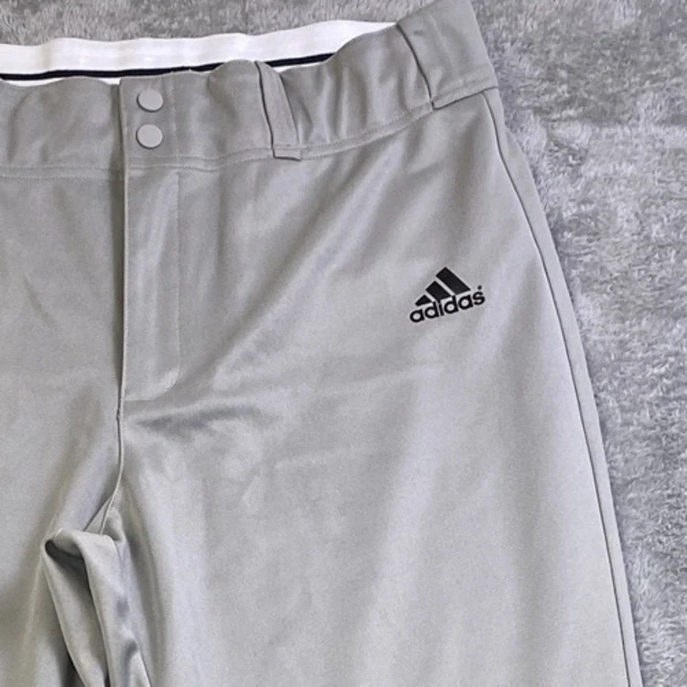 NWOT Adidas MBA Baseball Pants Men Sz L Gray Reinforced Climalite Silicone Grips